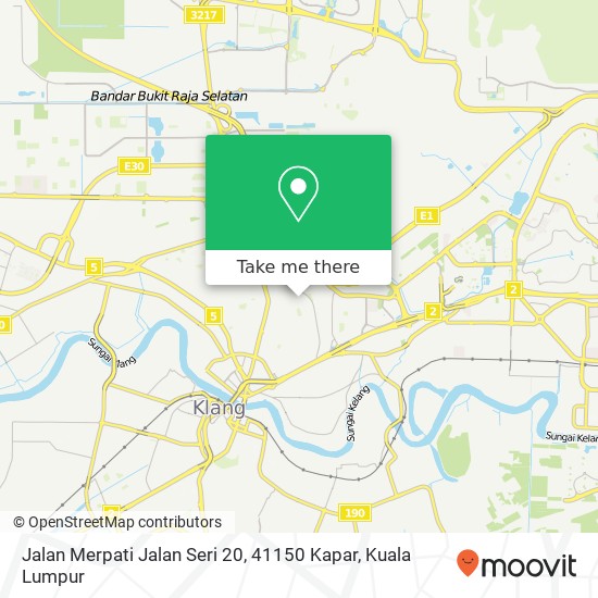 Peta Jalan Merpati Jalan Seri 20, 41150 Kapar