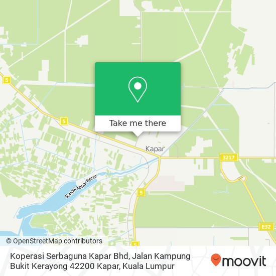 Koperasi Serbaguna Kapar Bhd, Jalan Kampung Bukit Kerayong 42200 Kapar map