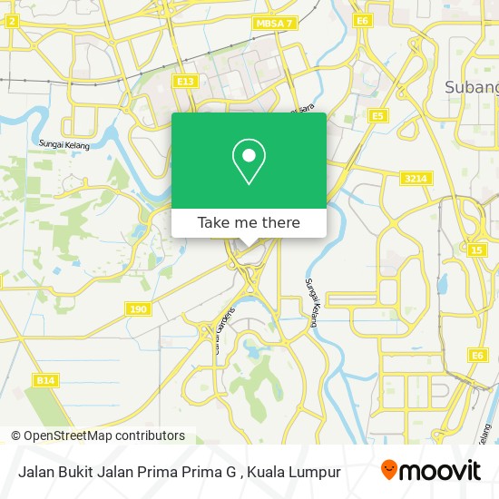 Jalan Bukit Jalan Prima Prima G map