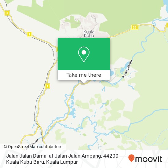 Jalan Jalan Damai at Jalan Jalan Ampang, 44200 Kuala Kubu Baru map