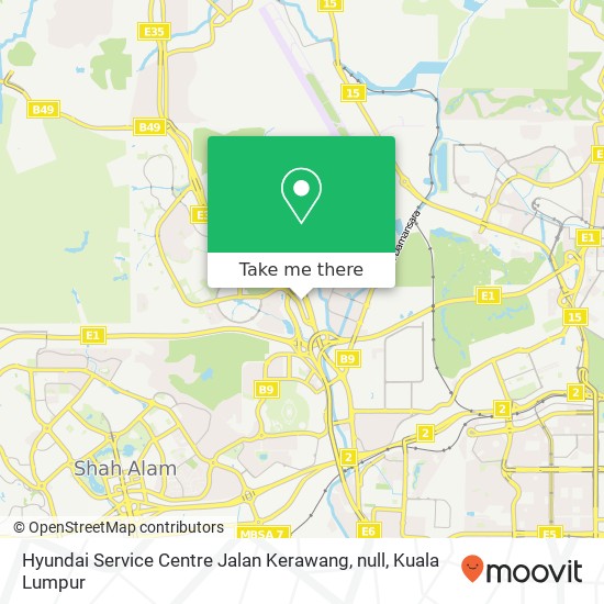 Peta Hyundai Service Centre Jalan Kerawang, null