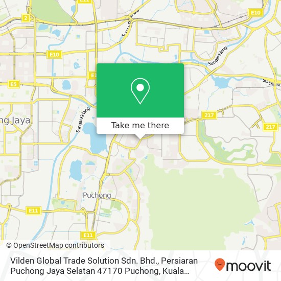 Vilden Global Trade Solution Sdn. Bhd., Persiaran Puchong Jaya Selatan 47170 Puchong map