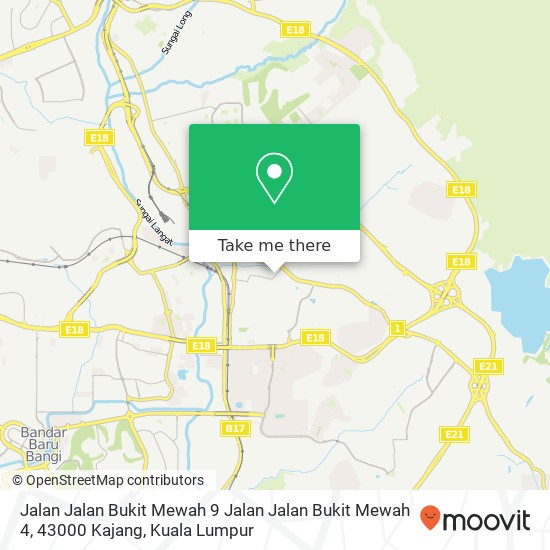 Peta Jalan Jalan Bukit Mewah 9 Jalan Jalan Bukit Mewah 4, 43000 Kajang