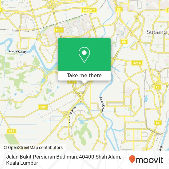 Peta Jalan Bukit Persiaran Budiman, 40400 Shah Alam