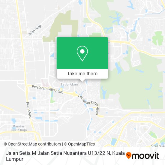 Jalan Setia M Jalan Setia Nusantara U13 / 22 N map