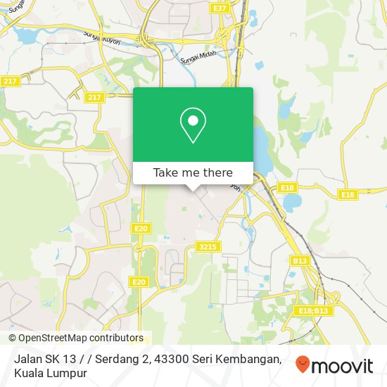Jalan SK 13 / / Serdang 2, 43300 Seri Kembangan map