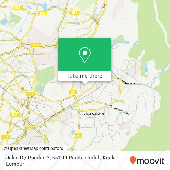 Peta Jalan D / Pandan 3, 55100 Pandan Indah