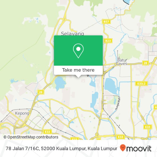 Peta 78 Jalan 7 / 16C, 52000 Kuala Lumpur