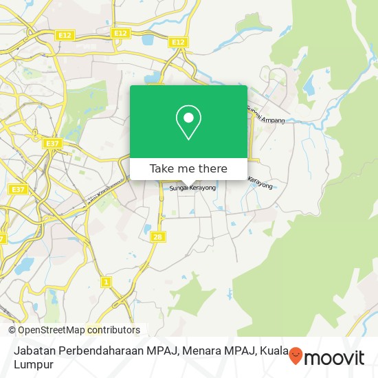 Jabatan Perbendaharaan MPAJ, Menara MPAJ map