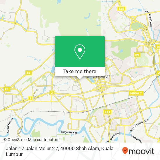 Peta Jalan 17 Jalan Melur 2 /, 40000 Shah Alam