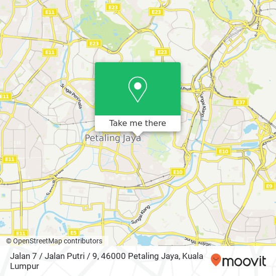 Peta Jalan 7 / Jalan Putri / 9, 46000 Petaling Jaya