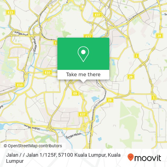 Peta Jalan / / Jalan 1 / 125F, 57100 Kuala Lumpur