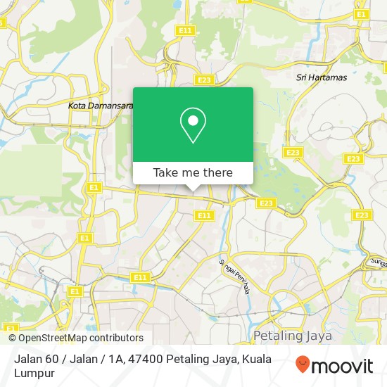 Peta Jalan 60 / Jalan / 1A, 47400 Petaling Jaya