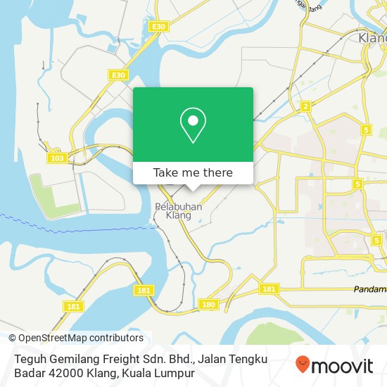 Teguh Gemilang Freight Sdn. Bhd., Jalan Tengku Badar 42000 Klang map