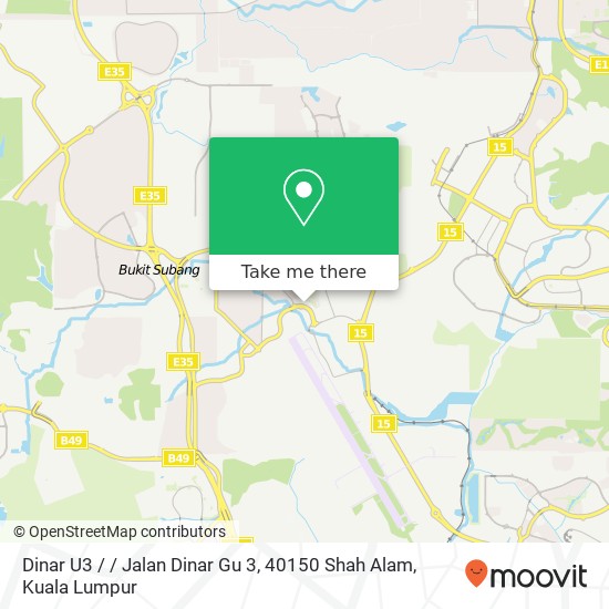 Dinar U3 / / Jalan Dinar Gu 3, 40150 Shah Alam map