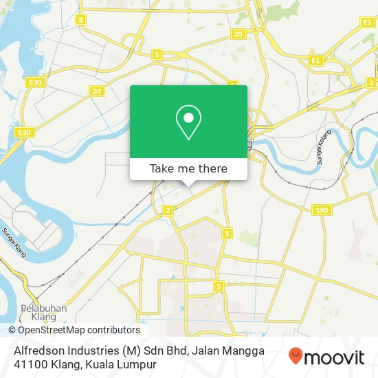 Alfredson Industries (M) Sdn Bhd, Jalan Mangga 41100 Klang map