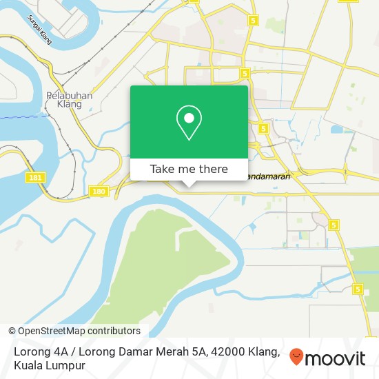 Lorong 4A / Lorong Damar Merah 5A, 42000 Klang map