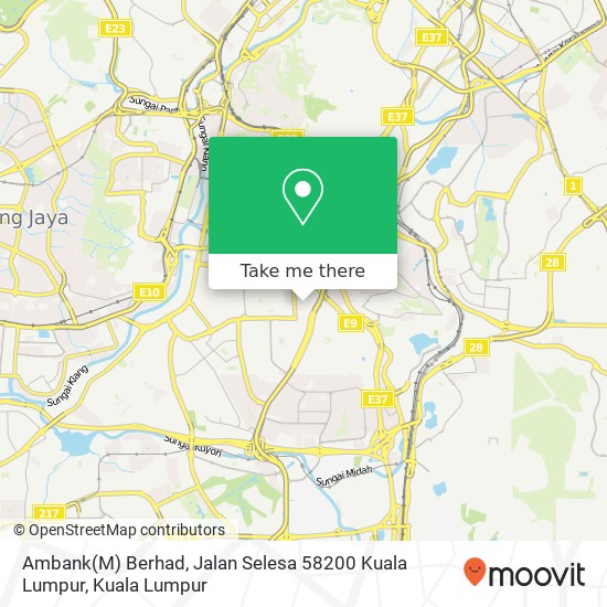 Peta Ambank(M) Berhad, Jalan Selesa 58200 Kuala Lumpur