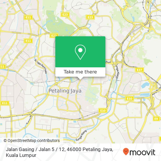 Peta Jalan Gasing / Jalan 5 / 12, 46000 Petaling Jaya
