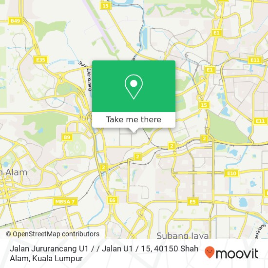 Jalan Jururancang U1 / / Jalan U1 / 15, 40150 Shah Alam map