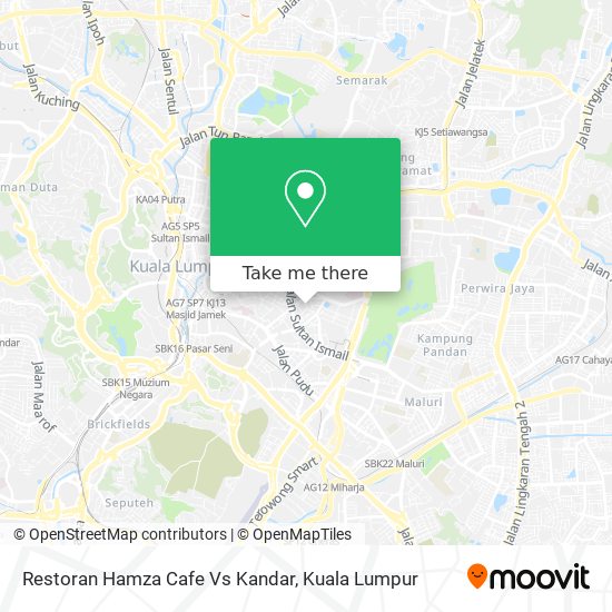 Peta Restoran Hamza Cafe Vs Kandar