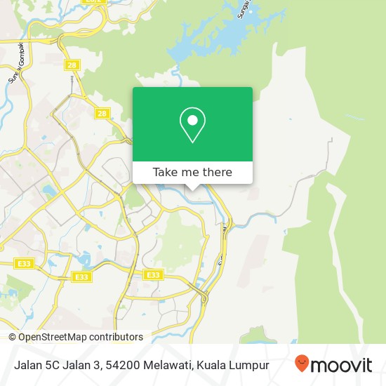 Peta Jalan 5C Jalan 3, 54200 Melawati