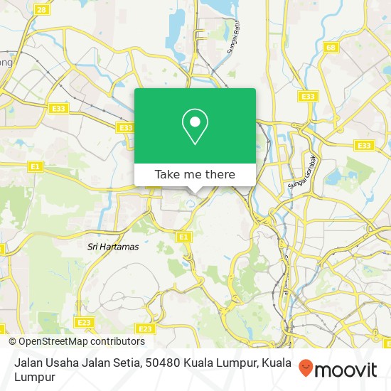 Peta Jalan Usaha Jalan Setia, 50480 Kuala Lumpur