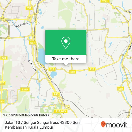 Jalan 10 / Sungai Sungai Besi, 43300 Seri Kembangan map