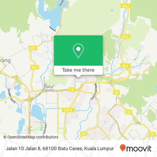 Peta Jalan 10 Jalan 8, 68100 Batu Caves