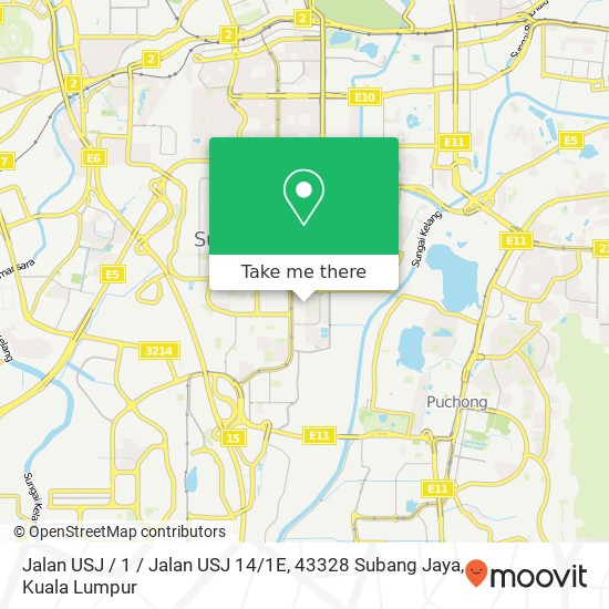 Jalan USJ / 1 / Jalan USJ 14 / 1E, 43328 Subang Jaya map