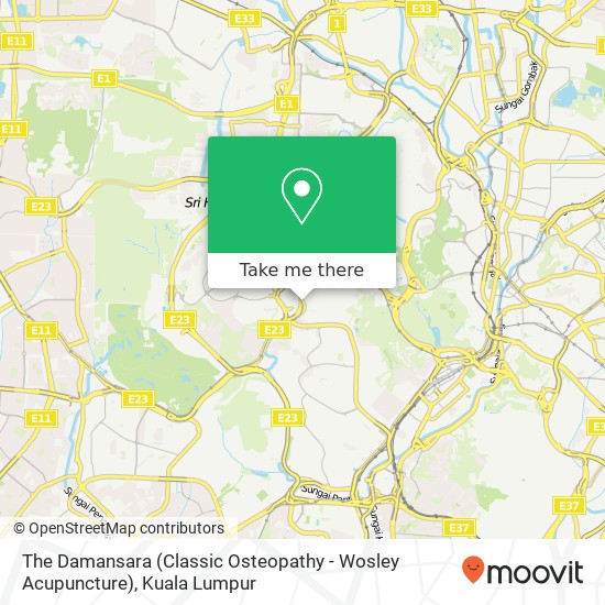The Damansara (Classic Osteopathy - Wosley Acupuncture) map