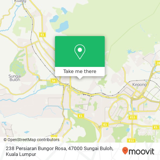 Peta 238 Persiaran Bungor Rosa, 47000 Sungai Buloh