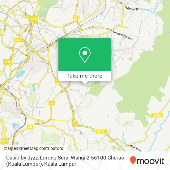 Peta Casio by Jyzz, Lorong Serai Wangi 2 56100 Cheras (Kuala Lumpur)