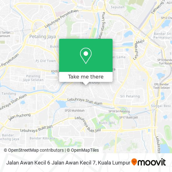 Peta Jalan Awan Kecil 6 Jalan Awan Kecil 7