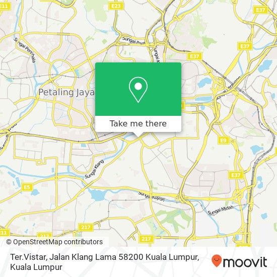 Peta Ter.Vistar, Jalan Klang Lama 58200 Kuala Lumpur