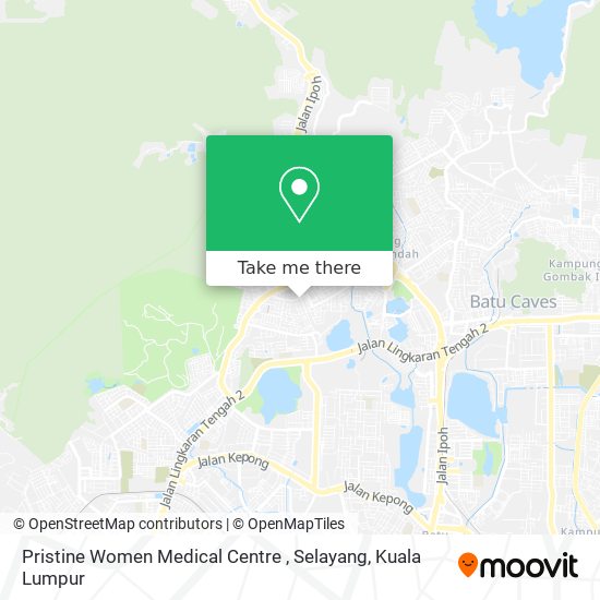 Peta Pristine Women Medical Centre , Selayang