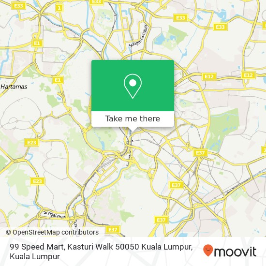 Peta 99 Speed Mart, Kasturi Walk 50050 Kuala Lumpur