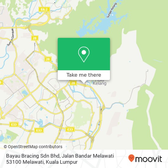 Bayau Bracing Sdn Bhd, Jalan Bandar Melawati 53100 Melawati map