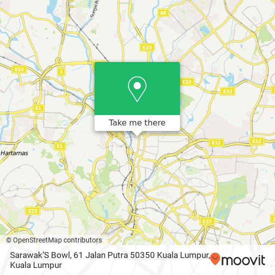 Sarawak’S Bowl, 61 Jalan Putra 50350 Kuala Lumpur map