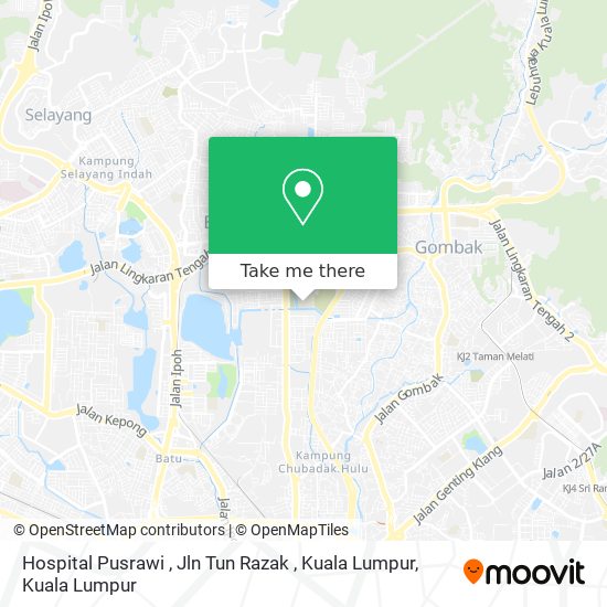 Hospital Pusrawi , Jln Tun Razak , Kuala Lumpur map