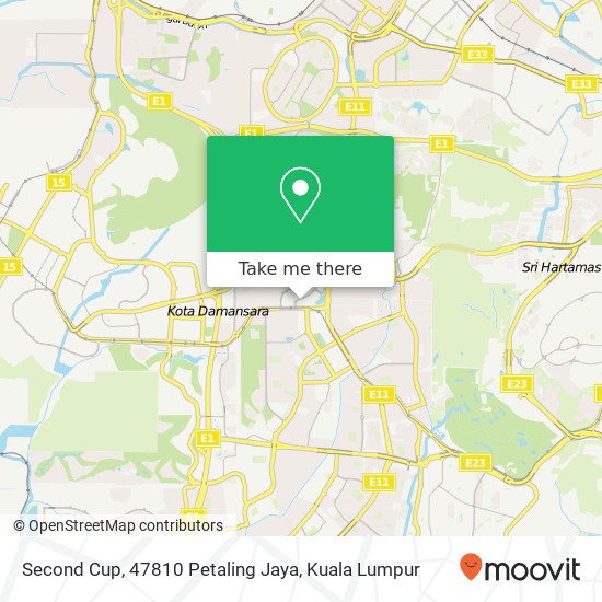 Second Cup, 47810 Petaling Jaya map