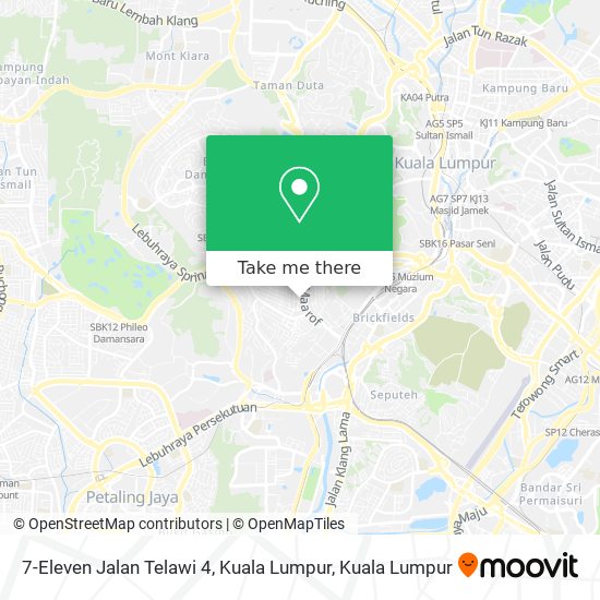 7-Eleven Jalan Telawi 4, Kuala Lumpur map