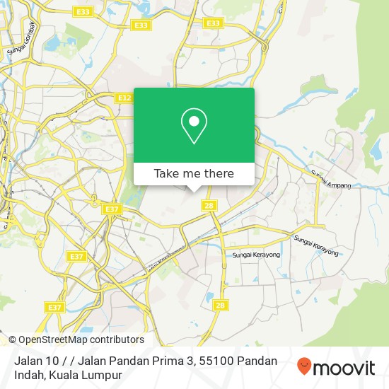 Jalan 10 / / Jalan Pandan Prima 3, 55100 Pandan Indah map