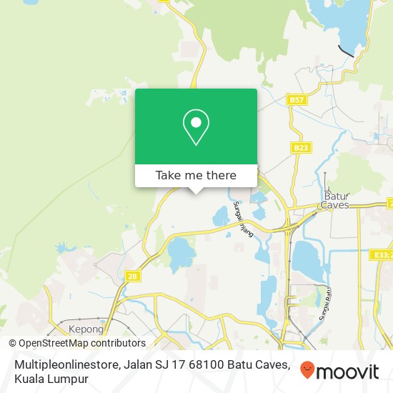 Multipleonlinestore, Jalan SJ 17 68100 Batu Caves map