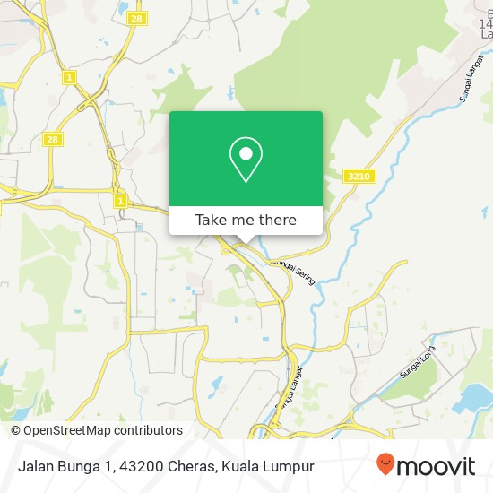 Jalan Bunga 1, 43200 Cheras map