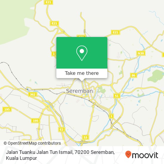 Jalan Tuanku Jalan Tun Ismail, 70200 Seremban map