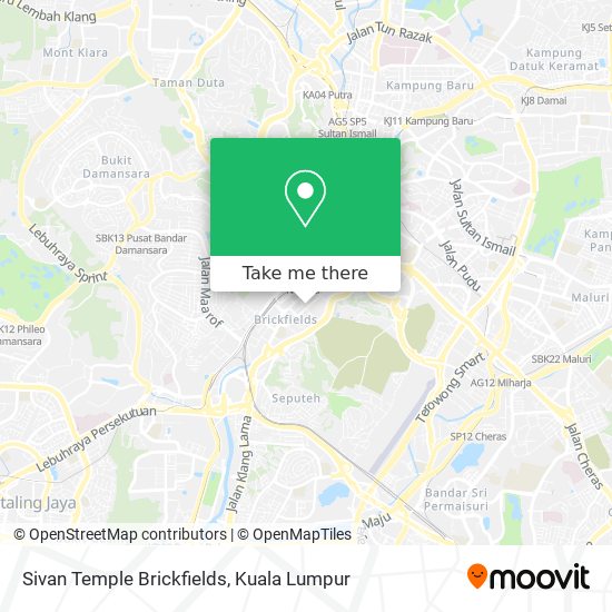 Sivan Temple Brickfields map