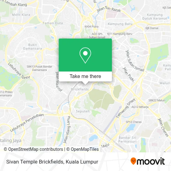 Sivan Temple Brickfields map