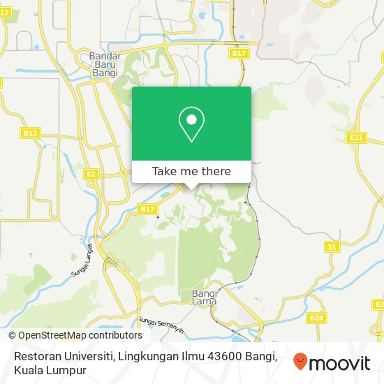 Restoran Universiti, Lingkungan Ilmu 43600 Bangi map