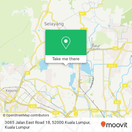 3085 Jalan East Road 18, 52000 Kuala Lumpur map